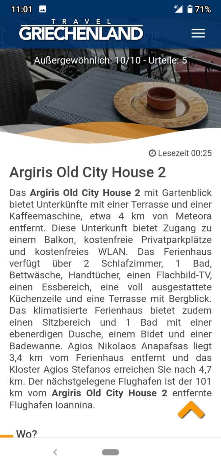 Argiris Old City House 2 Kalabáka Exterior foto